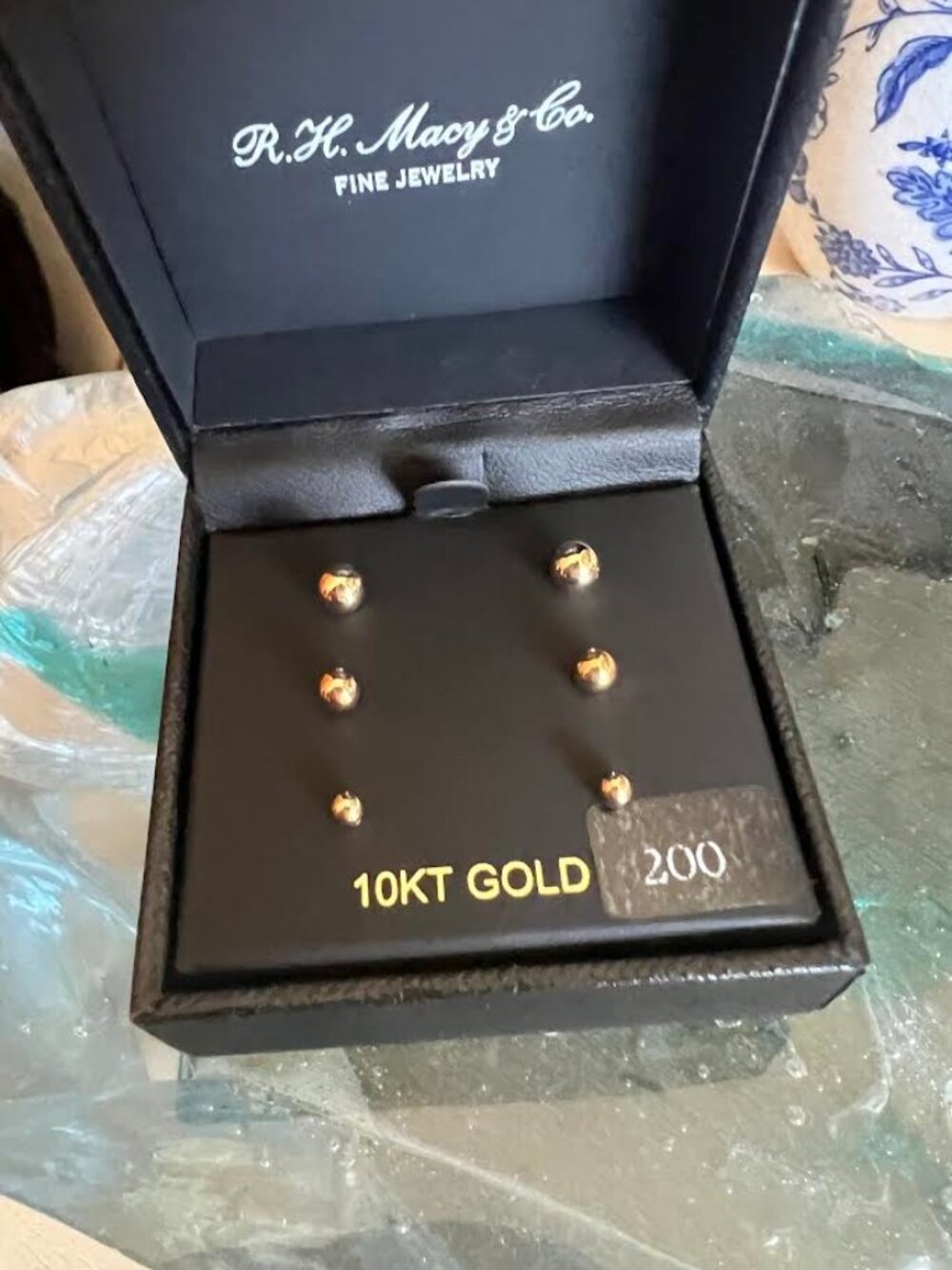 Authentic 10K Gold Ball Stud Earrings